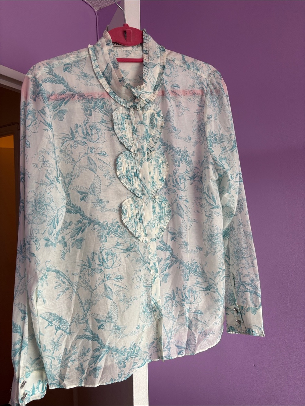Alice + Olivia heart blouse